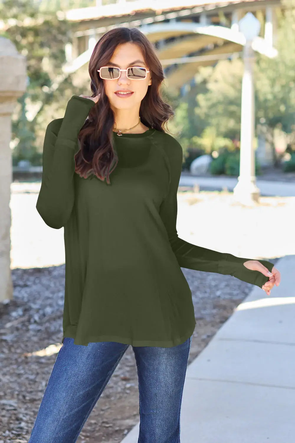 Basic Bae Full Size Round Neck Long Sleeve T-Shirt - ShopBasicbae - Flyclothing LLC