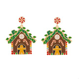 Christmas Gingerbread House Dangle Earrings - Trendsi - Flyclothing LLC