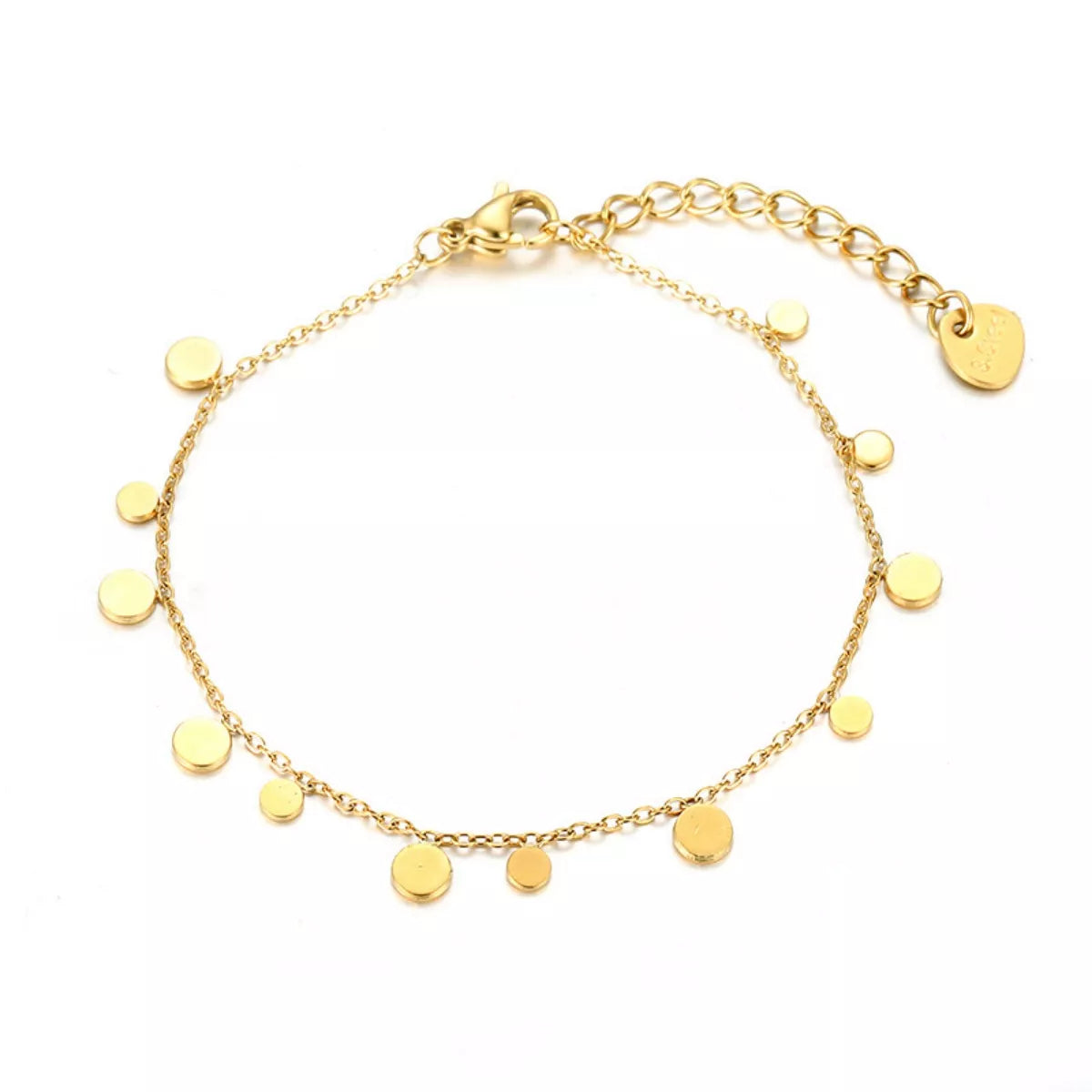 18K Gold-Plated Charm Bracelet - Trendsi - Flyclothing LLC
