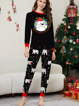 Full Size Family Matching Christmas Pajamas Set with Polar Bear Print Plus Size - Trendsi - Flyclothing LLC