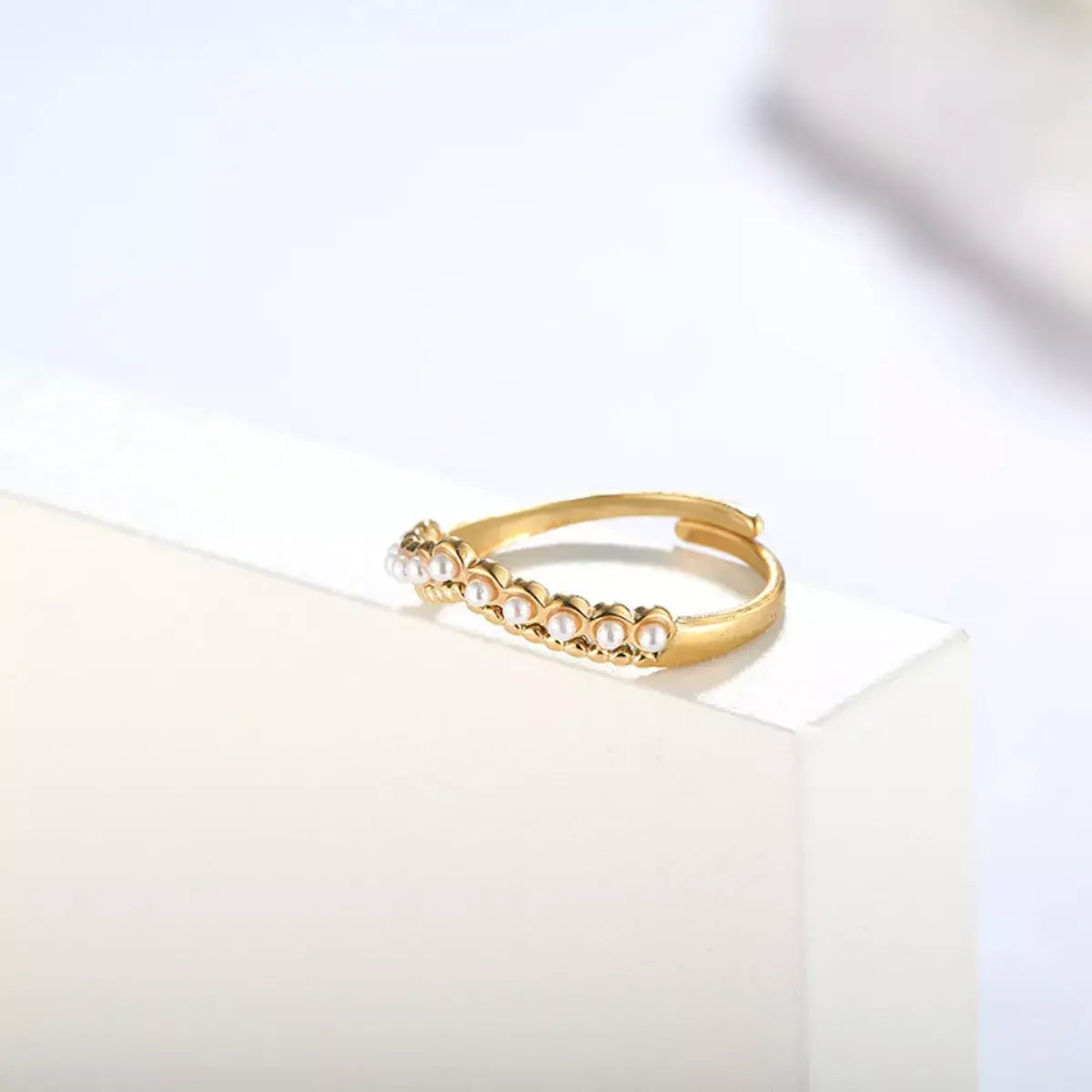 Pearl Embellished Adjustable Ring - Trendsi - Flyclothing LLC