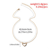 18K Gold-Plated Heart Necklace - Trendsi - Flyclothing LLC