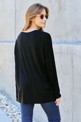 Basic Bae Full Size V-Neck Long Sleeve Top - ShopBasicbae - Flyclothing LLC