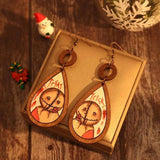 Wooden Teardrop Shape Earrings - Trendsi - Flyclothing LLC