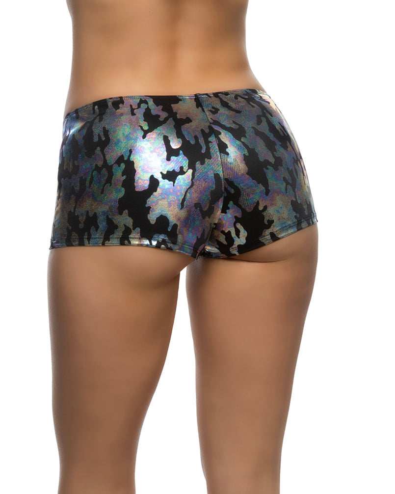 Roma Costume 1pc Low Rise Iridescent Camouflage Shorts - Roma Costume - Flyclothing LLC