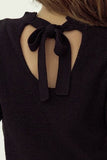 Tie Back Half Sleeve Sweater - Trendsi