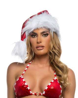 Roma Costume Faux Fur Trimmed Christmas Hat - Roma Costume - Flyclothing LLC
