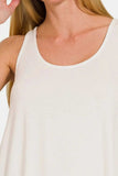 Zenana Round Neck Flowy Hem Tank - Trendsi - Flyclothing LLC