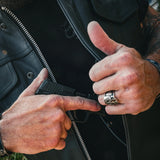 Steelhorse - Men's SOA Club Style Leather Motorcycle Vest - Unik Just for Bikers - Flyclothing LLC