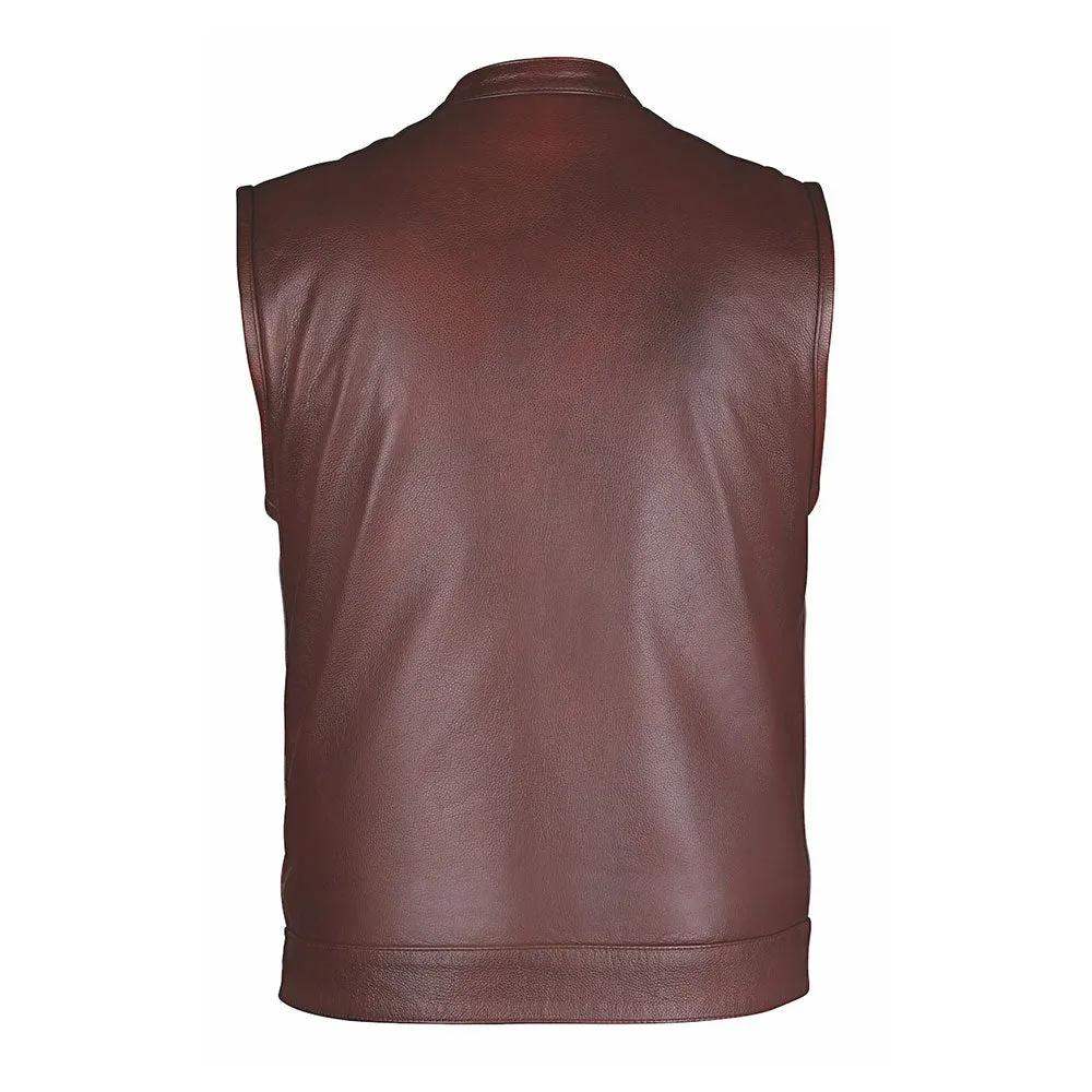 Custer - Unik Mens Motorcycle Biker Leather Club Vest - Unik Just for Bikers - Flyclothing LLC