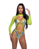 Roma Costume 6655 Metallic Foil Romper with Ring Detail - Roma Costume