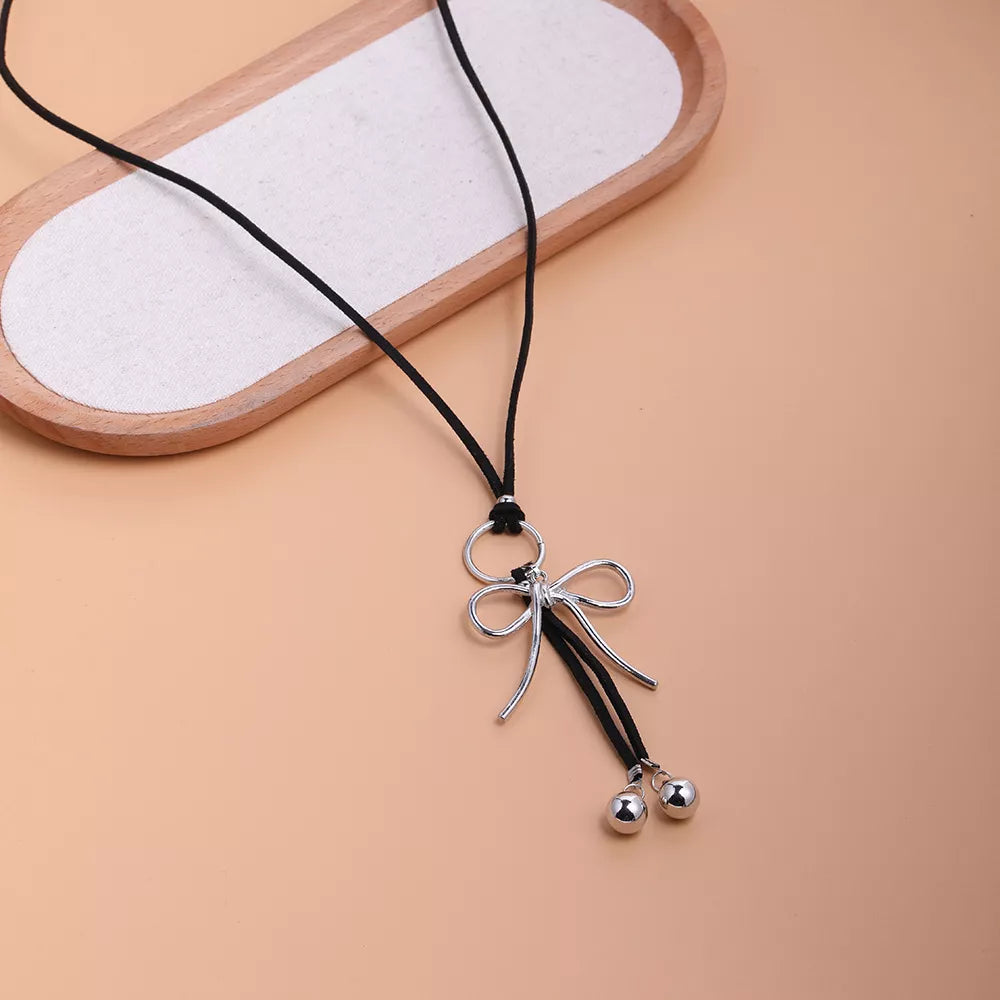Elegant Bow Pendant Necklace - Trendsi - Flyclothing LLC