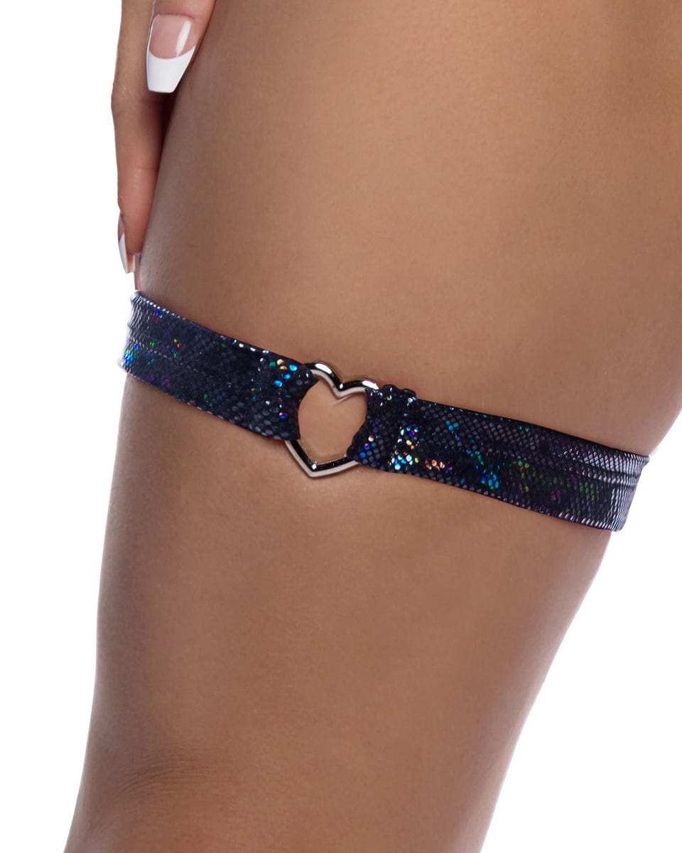 Roma Costume 6659 Shimmer Garter with Heart Shaped Hardware - Roma Costume - Flyclothing LLC