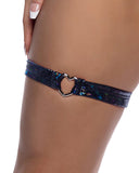 Roma Costume 6659 Shimmer Garter with Heart Shaped Hardware - Roma Costume