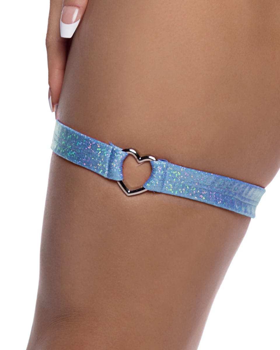 Roma Costume 6659 Shimmer Garter with Heart Shaped Hardware - Roma Costume - Flyclothing LLC
