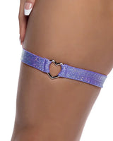 6659 - Shimmer Garter with Heart Shaped Hardware - J. Valentine - Flyclothing LLC