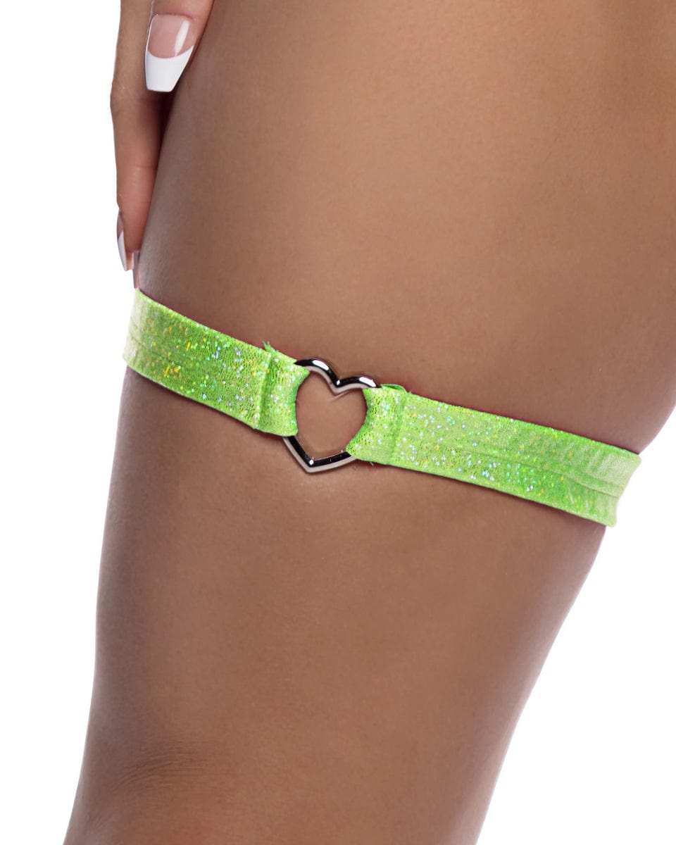 Roma Costume 6659 Shimmer Garter with Heart Shaped Hardware - Roma Costume - Flyclothing LLC