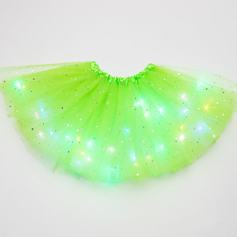 Magical & Luminous LED Princess Halloween Tutu Skirt Sequins Shiny Skirt - My Store - Flyclothing LLC