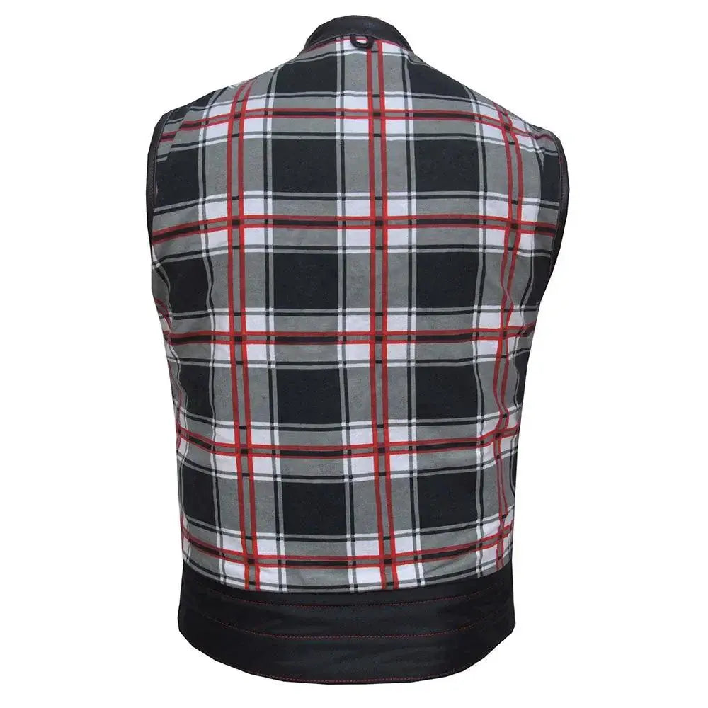 Badlands - Men's Club Style Leather Motorcycle Vest - Unik Just for Bikers - Flyclothing LLC