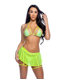 Roma Costume 6668 Bedazzled Mesh Mini Skirt with Rhinestone Detail - Roma Costume