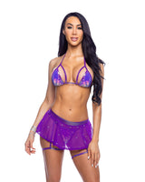 Roma Costume 6668 Bedazzled Mesh Mini Skirt with Rhinestone Detail - Roma Costume - Flyclothing LLC