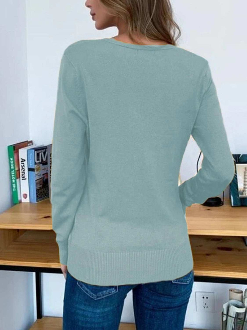 Button Up Long Sleeve Cardigan - Trendsi - Flyclothing LLC