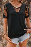 Flora Lace Patchwork Crew Neck Top - Trendsi - Flyclothing LLC