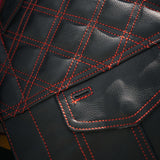 Red Diamond - Mens Premium Leather Diamond Stitch Club Vest - Unik Just for Bikers - Flyclothing LLC