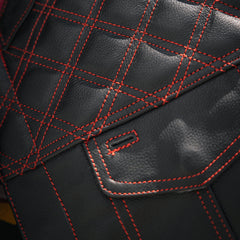 6671.01 - Unik Mens Premium Leather Diamond Stitch Club Vest