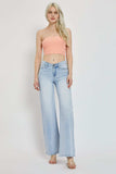 RISEN Full Size Wide Leg V Dipped Front Waist Jeans - Trendsi - Flyclothing LLC