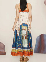 Printed Square Neck Maxi Cami Dress - Trendsi - Flyclothing LLC