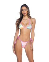 6676 - 2PC Crushed Velvet Bikini Tie Set - J. Valentine - Flyclothing LLC