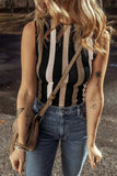 Striped Round Neck Knit Vest - Trendsi - Flyclothing LLC
