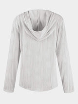 Textured Long Sleeve Hoodie - Trendsi - Flyclothing LLC