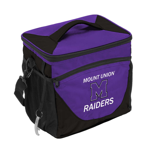 Mount Union U Purple 24 can cooler - Logo Brands - Flyclothing LLC