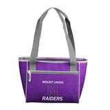 Mount Union U Purple 16 Can Cooler Tote f/ Primary Logo - Logo Brands - Flyclothing LLC