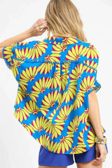 Umgee Printed Button-Up Relaxed Shirt - Trendsi - Flyclothing LLC