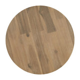 14" Natural Solid Wood Round Outdoor Side Table - Homeroots - Flyclothing LLC