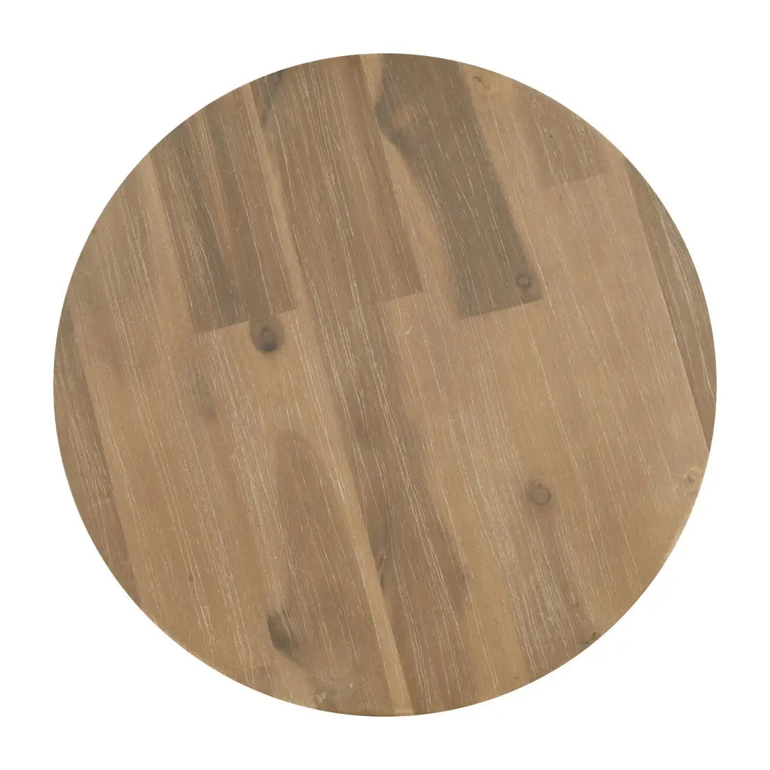 14" Natural Solid Wood Round Outdoor Side Table - Homeroots - Flyclothing LLC