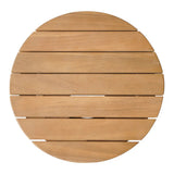 16" Natural Solid Wood Round Outdoor Side Table - Homeroots - Flyclothing LLC