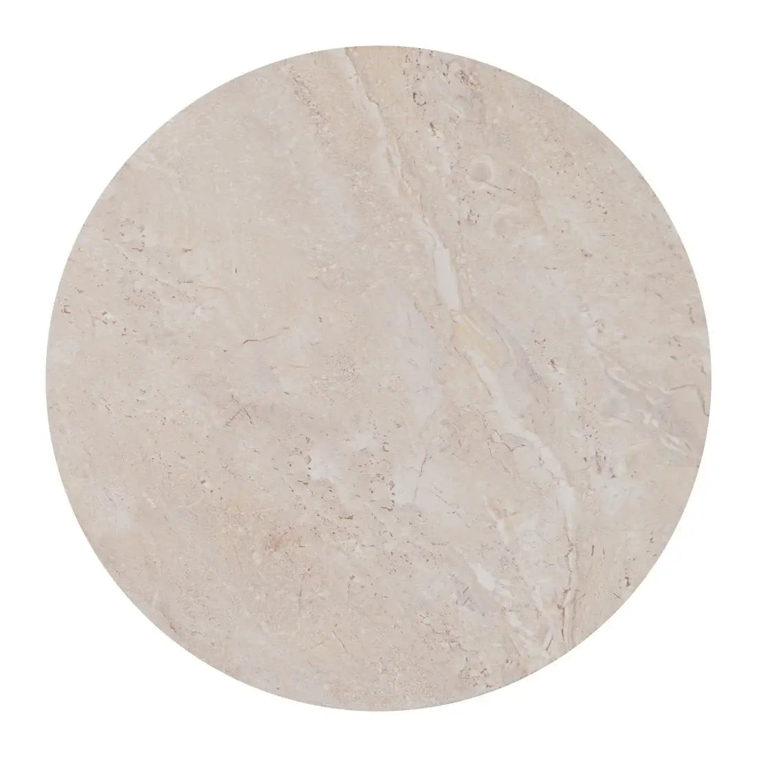 16" Beige and Natural Stone and Solid Wood Round Outdoor Side Table - Homeroots - Flyclothing LLC