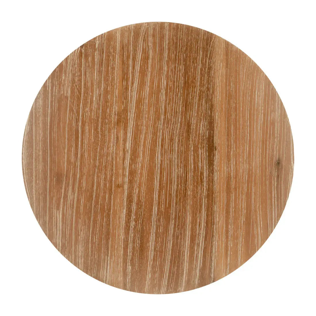 14" Natural and Gray Solid Wood and Faux Concrete Round Outdoor Side Table - Homeroots - Flyclothing LLC