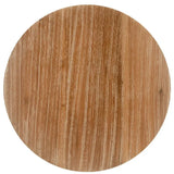 14" Natural and Gray Solid Wood and Faux Concrete Round Outdoor Side Table - Homeroots - Flyclothing LLC