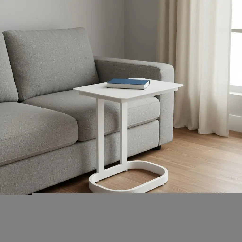 22" White Aluminum Outdoor Side Table - Homeroots - Flyclothing LLC