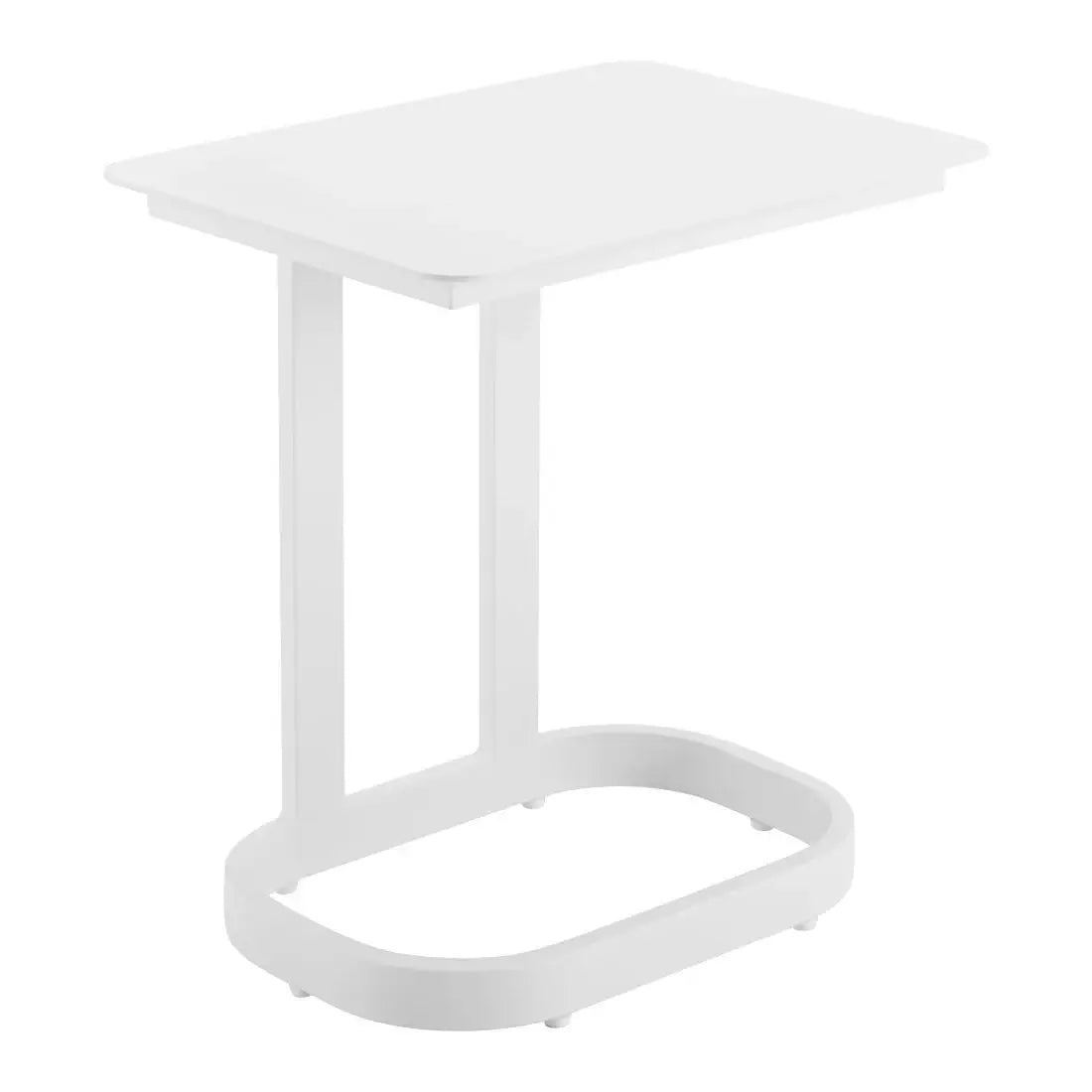 22" White Aluminum Outdoor Side Table - Homeroots - Flyclothing LLC