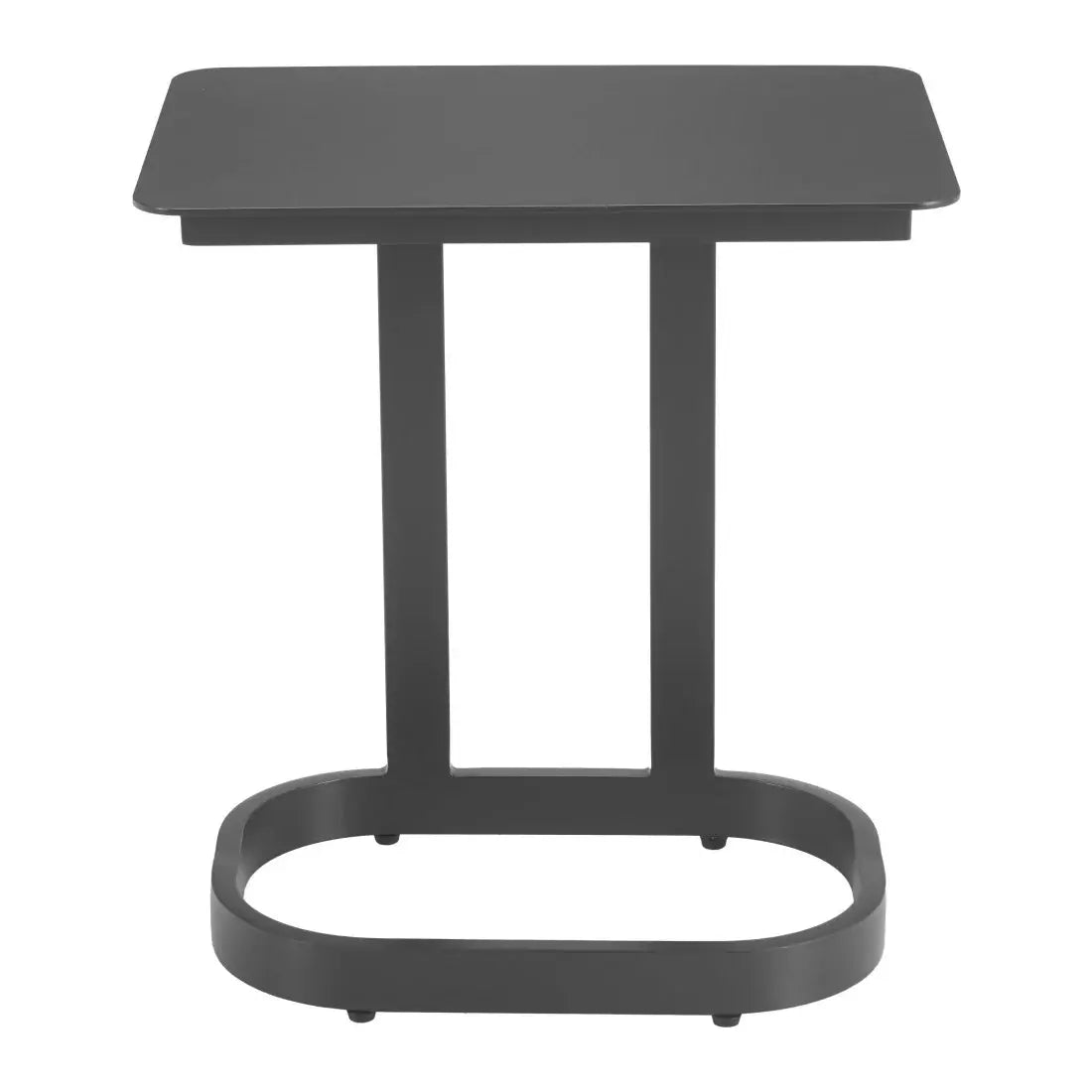 22" Black Aluminum Outdoor Side Table - Homeroots - Flyclothing LLC