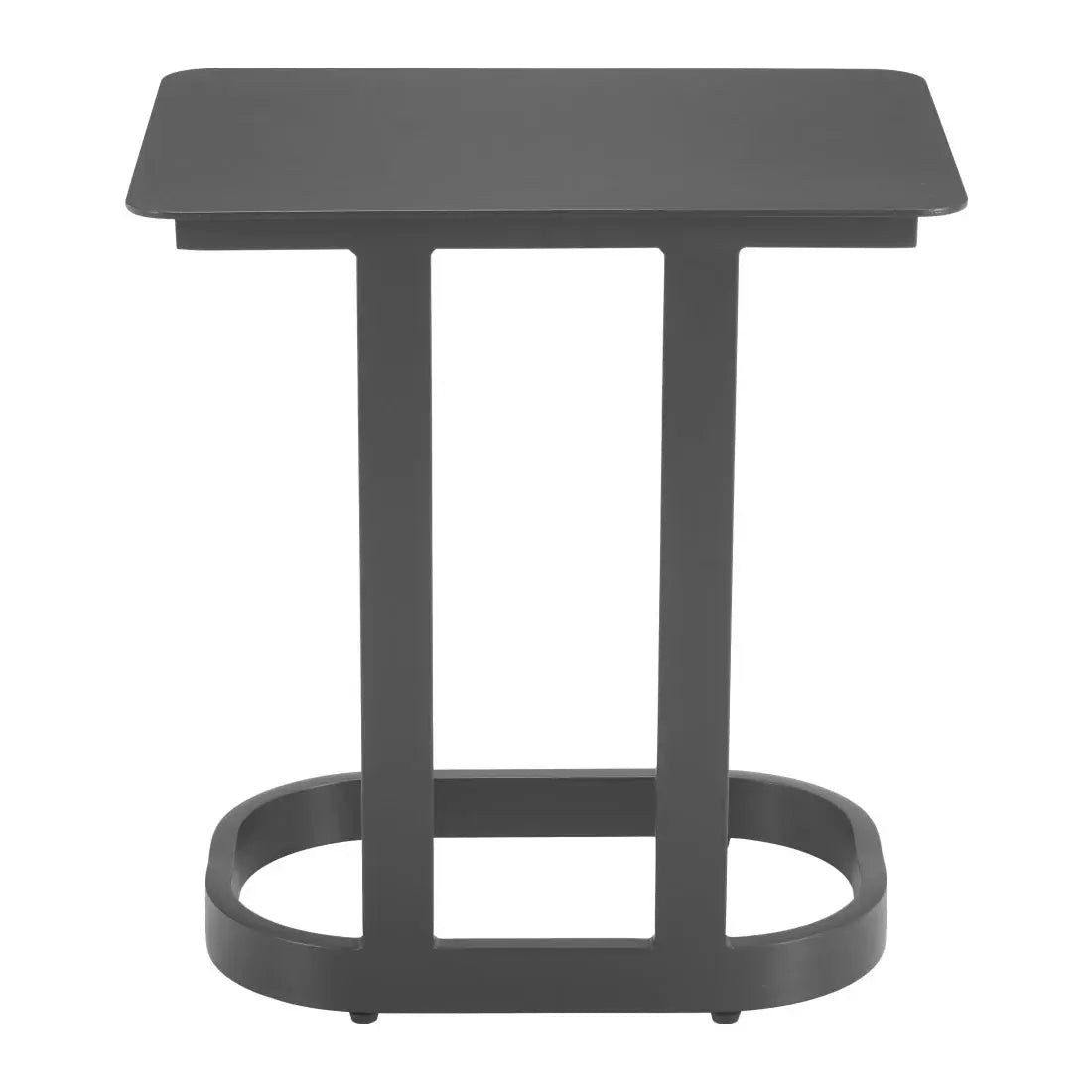 22" Black Aluminum Outdoor Side Table - Homeroots - Flyclothing LLC