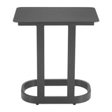 22" Black Aluminum Outdoor Side Table - Homeroots - Flyclothing LLC