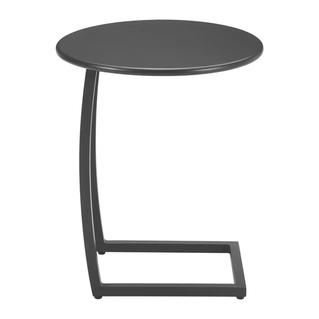 20" Black Aluminum Round Outdoor Side Table - Homeroots - Flyclothing LLC