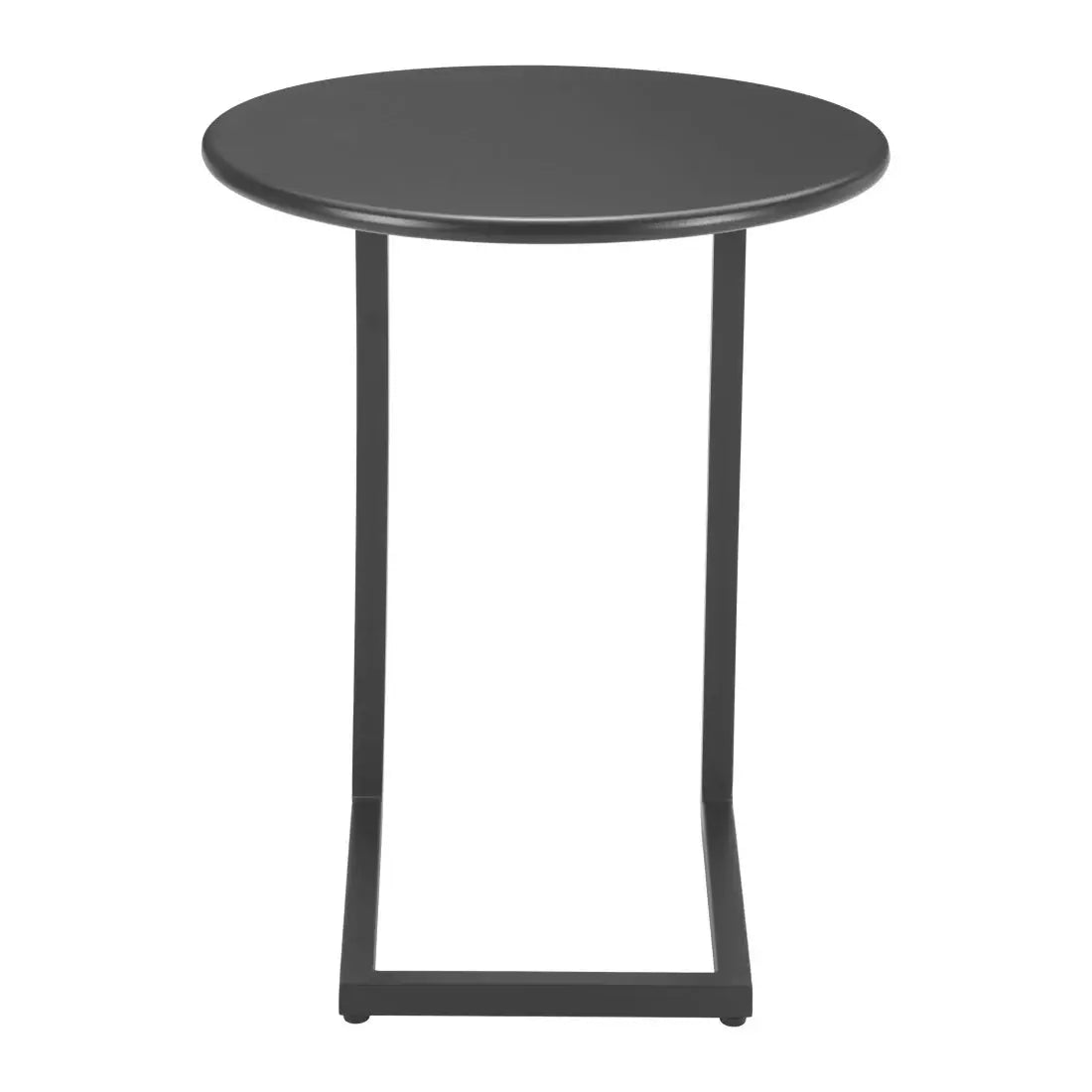 20" Black Aluminum Round Outdoor Side Table - Homeroots - Flyclothing LLC